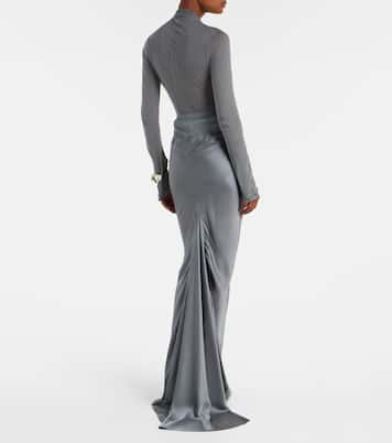 Maxirock Coda aus Satin | Rick Owens