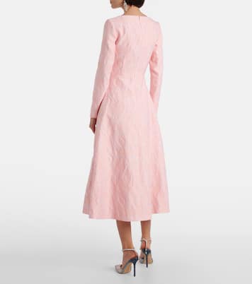 Glenda embroidered crêpe midi dress | Emilia Wickstead