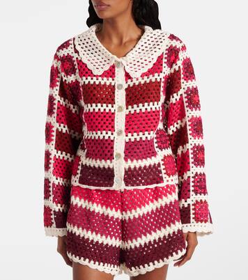 Cardigan aus Häkelstrick | Farm Rio