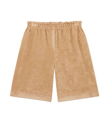 Shorts in velluto a coste con logo | Moncler Enfant