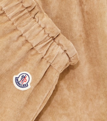 Shorts in velluto a coste con logo | Moncler Enfant