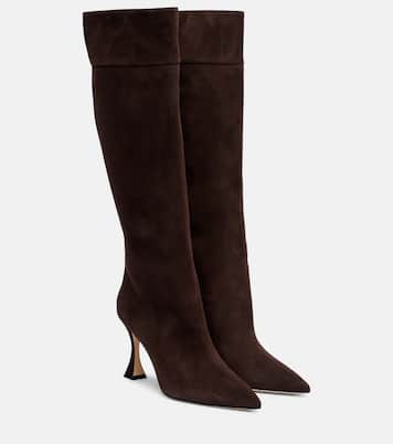 Stiefel Miralonepla 90 aus Veloursleder | Manolo Blahnik