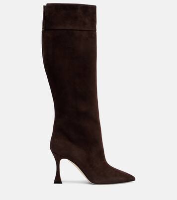 Stiefel Miralonepla 90 aus Veloursleder | Manolo Blahnik