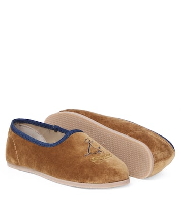 Gib embroidered velvet loafers | Bonpoint