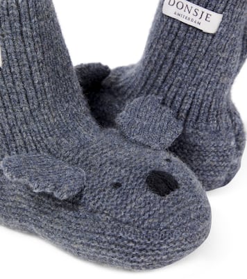 Baby Maicer knitted wool booties | Donsje