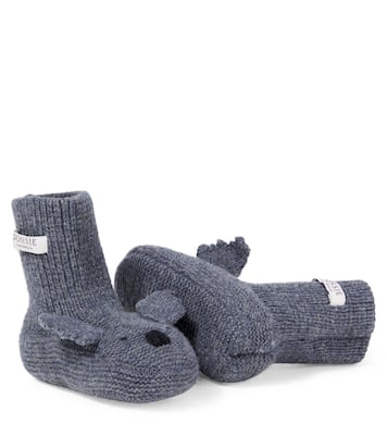 Baby Maicer knitted wool booties | Donsje
