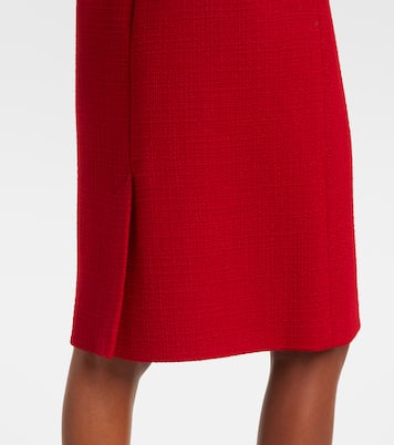 High-rise wool-blend tweed pencil skirt | Valentino