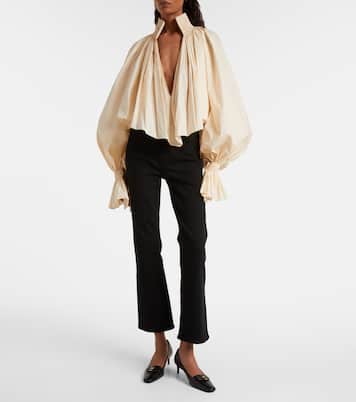 Vivian high-rise cropped flared jeans | Khaite