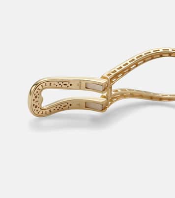 Golden Strada 18kt white and yellow gold bangle with diamonds | Yeprem