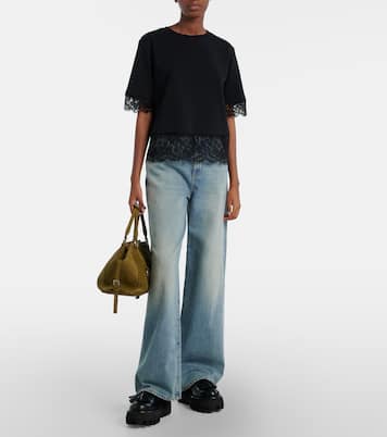 Cotton lace T-shirt | McQueen