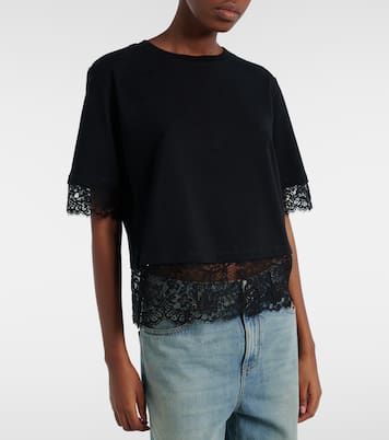 Cotton lace T-shirt | McQueen