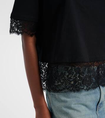 Cotton lace T-shirt | McQueen