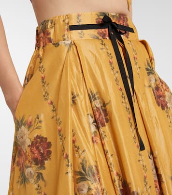 Delta floral cotton-blend maxi skirt | Agua by Agua Bendita