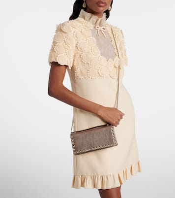 Schultertasche Rockstud Mini aus Metallic-Leder | Valentino Garavani