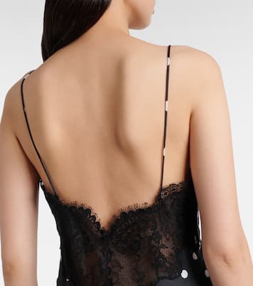 Robe aus Satin mit Spitze | Self-Portrait