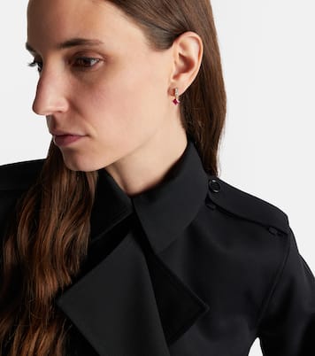 14kt gold (585/1000) earrings with diamonds, pink sapphire, and ruby  | Stone and Strand