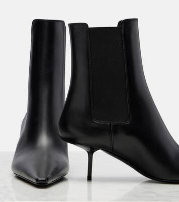 Victoire 55 leather ankle boots | Saint Laurent