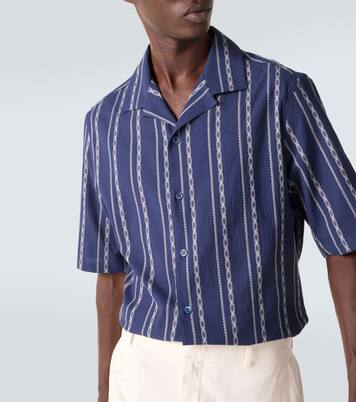 Printed cotton bowling shirt | Brunello Cucinelli