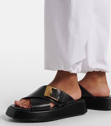 皮革凉拖鞋 | Tod's