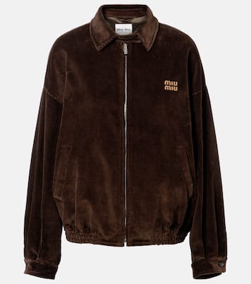 Oversize-Blouson aus Baumwoll-Cord | Miu Miu