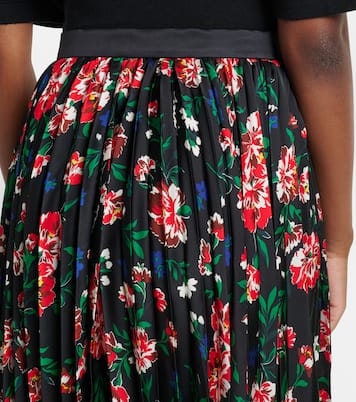 Printed plissé midi skirt | Sacai