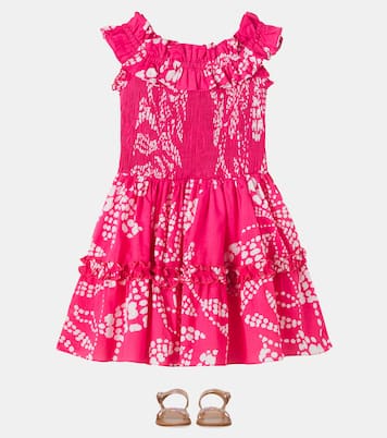 Amber printed ruffled cotton dress | Poupette St Barth Kids