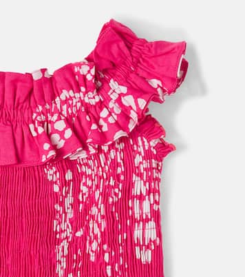 Amber printed ruffled cotton dress | Poupette St Barth Kids