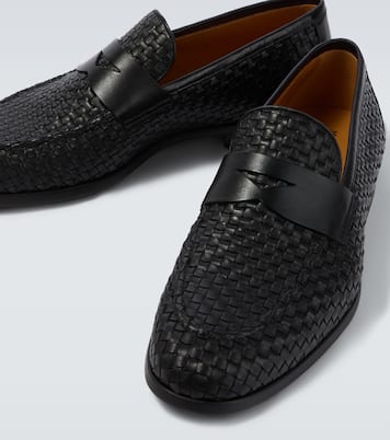 Heracio woven leather penny loafers | Magnanni