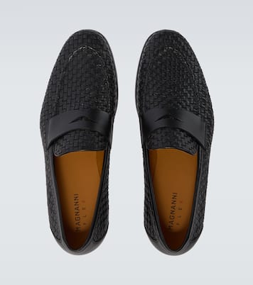 Heracio woven leather penny loafers | Magnanni