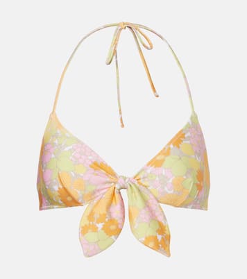 Bow-detail floral bikini top | Chloé