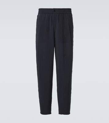 Seersucker straight pants | Giorgio Armani