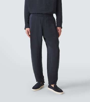 Seersucker straight pants | Giorgio Armani