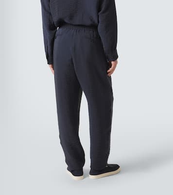Seersucker straight pants | Giorgio Armani