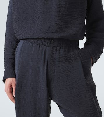 Seersucker straight pants | Giorgio Armani