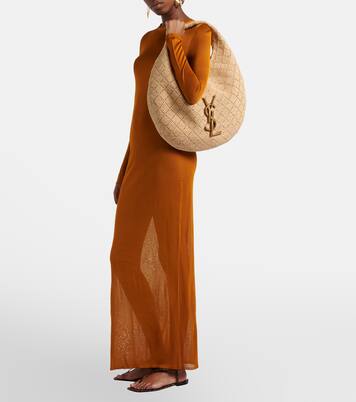 Bolso al hombro Icare de rafia | Saint Laurent