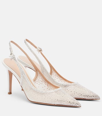 Regina embellished leather slingback pumps | Gianvito Rossi