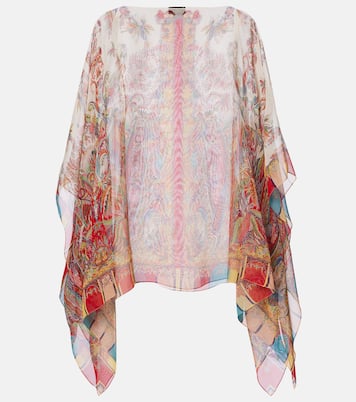 Bedruckte Poncho aus Seide | Etro