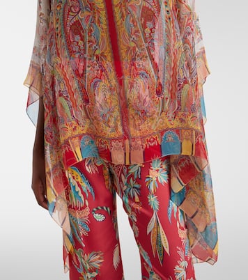 Bedruckte Poncho aus Seide | Etro