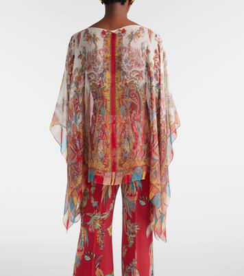 Bedruckte Poncho aus Seide | Etro