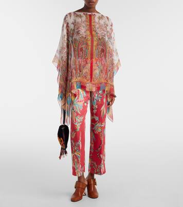 Bedruckte Poncho aus Seide | Etro