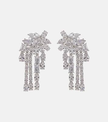 Crystal-embellished drop earrings | Self-Portrait