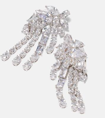 Crystal-embellished drop earrings | Self-Portrait