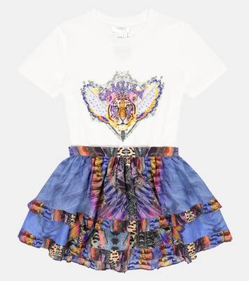 Embellished printed cotton T-shirt | Camilla Kids