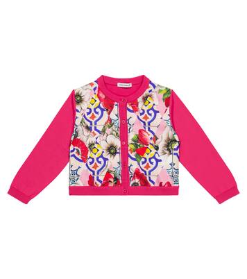 Baby printed cotton and silk cardigan | Dolce&Gabbana Kids