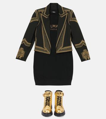 Veste en laine mélangée à ornements | Balmain Kids