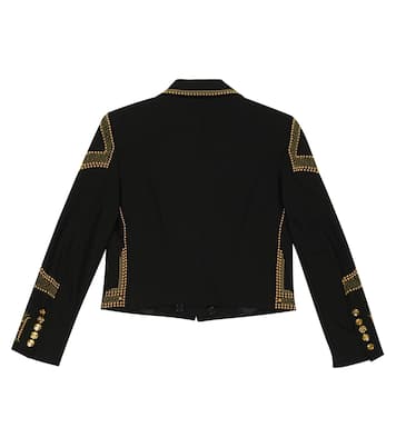 Veste en laine mélangée à ornements | Balmain Kids