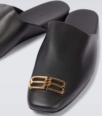 Slippers Cosy BB de piel | Balenciaga