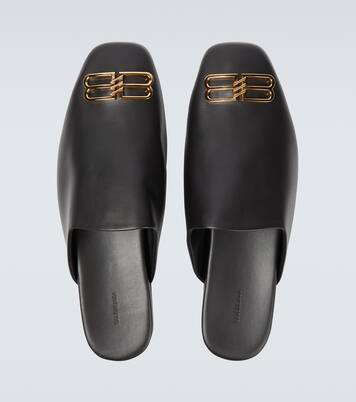 Slippers Cosy BB de piel | Balenciaga