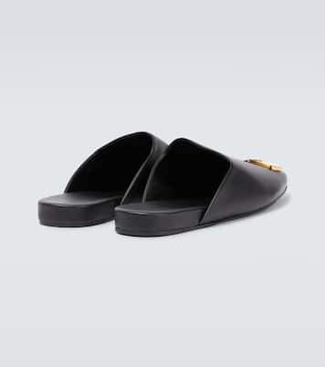Slippers Cosy BB de piel | Balenciaga