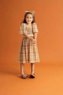 Andrea checked seersucker dress | The New Society